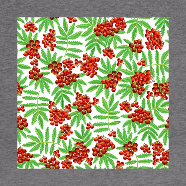 Rowan Berry Pattern in Gouache by paintedpansy